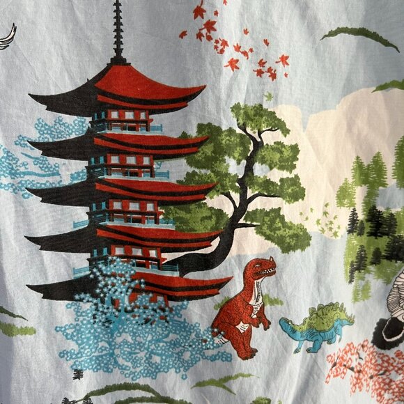 Firefly Lootwear Mens Dinosaur Hawaiian Shirt Limited Edition Blue Pagoda Sz M - Picture 6 of 9